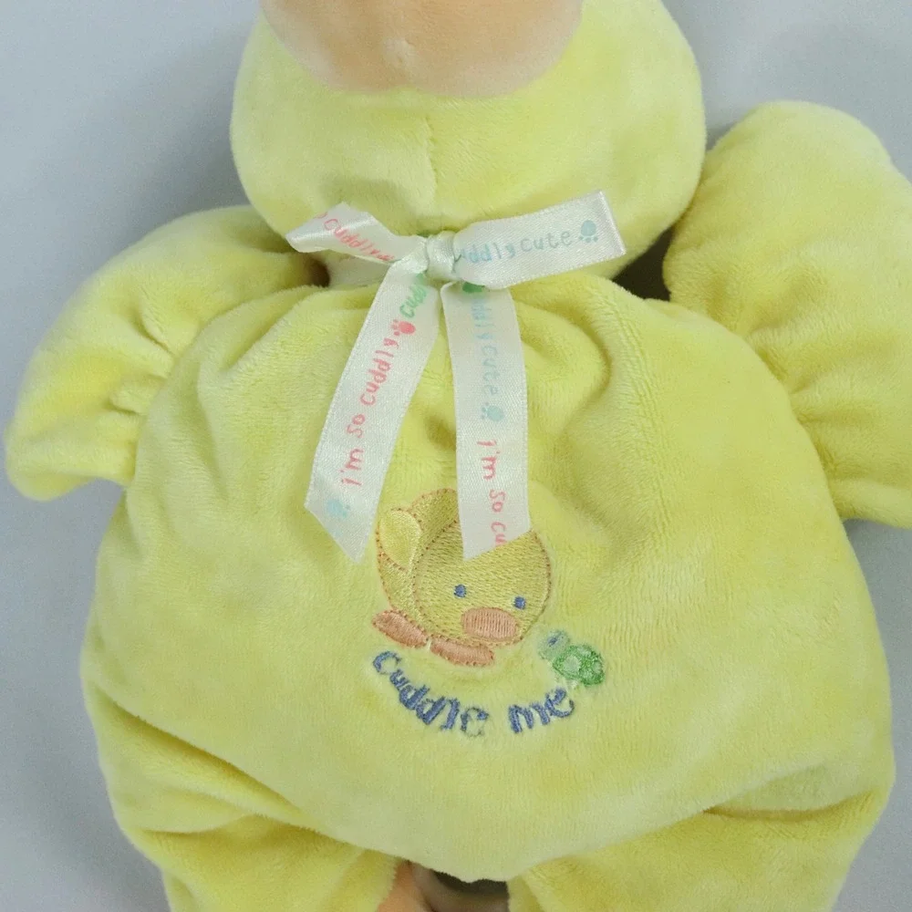 Tykes by Carters Yellow Cuddle Me Bow Duck Plush Musical Crib Pull Toy WORKS